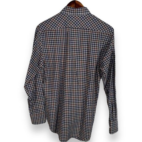 Billy Reid Gray Check Brushed Oxford Button Down Shirt Size S - Picture 8 of 8